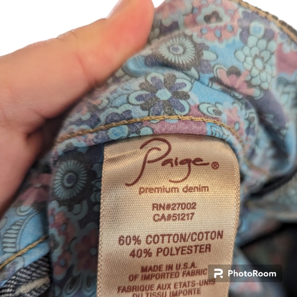 Paige Hidden Hills Boot Cut Dark Wash Jeans Women's Size 26 - Picture 7 of 8